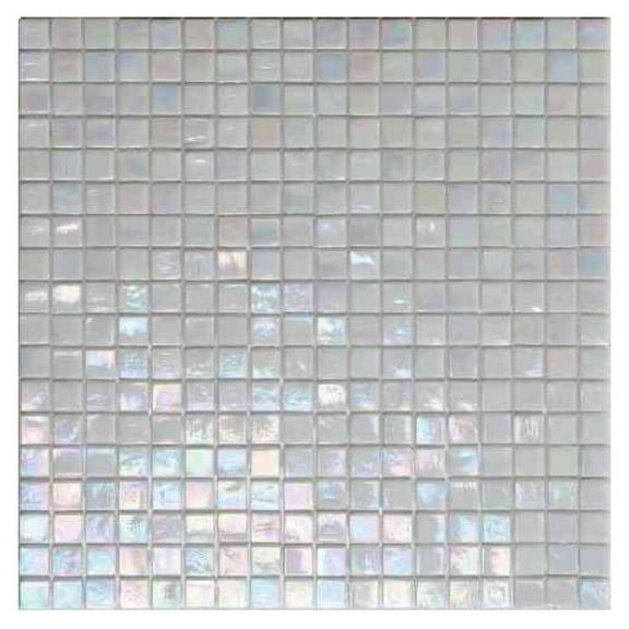 Skosh 11.6 in. x 11.6 in. Glossy Light Bone White Glass Mosaic Wall and Floor Tile (18.69 sq. ft./case) (20-pack)