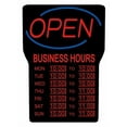 thumbnail image 1 of Enseigne indiquant « OUVERT » et les heures d'ouverture, 1 of 2