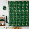 thumbnail image 6 of Shower Curtain for Bathroom Lucky Gold Coin Rainbow Leprechaun for Irish Festival Waterproof Bath Curtains Shower Curtains with Hooks,Green Bathroom Curtain Privacy Drapes for Bathtubs Toilet 36x72in, 6 of 9