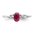 thumbnail image 4 of 10K White Gold Polished Geniune Ruby Birthstone Ring, 4 of 4