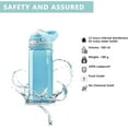 thumbnail image 3 of 16oz Leakproof Water Bottles with Handle, Grey and Sky Blue, No Straw, Easy to Carry for School, Gym, Work, 3 of 5