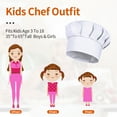 thumbnail image 4 of Gorros de Chef Minnieouse 4 Uds. Blancos para Niños Gorro de Cocina Profesional Elástico, 4 of 6