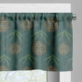 thumbnail image 5 of Ambesonne Folk Art Valance & Curtain, Eastern Ethnic Forms Motif, 55"x45", Ivory Teal and Tan, 5 of 6