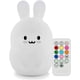 thumbnail image 1 of Luz de noche para niños, lámpara de noche portátil de silicona suave multicolor con control táctil, iluminación LED recargable por USB, regalo para dormitorio o habitación infantil - Conejo, 1 of 5