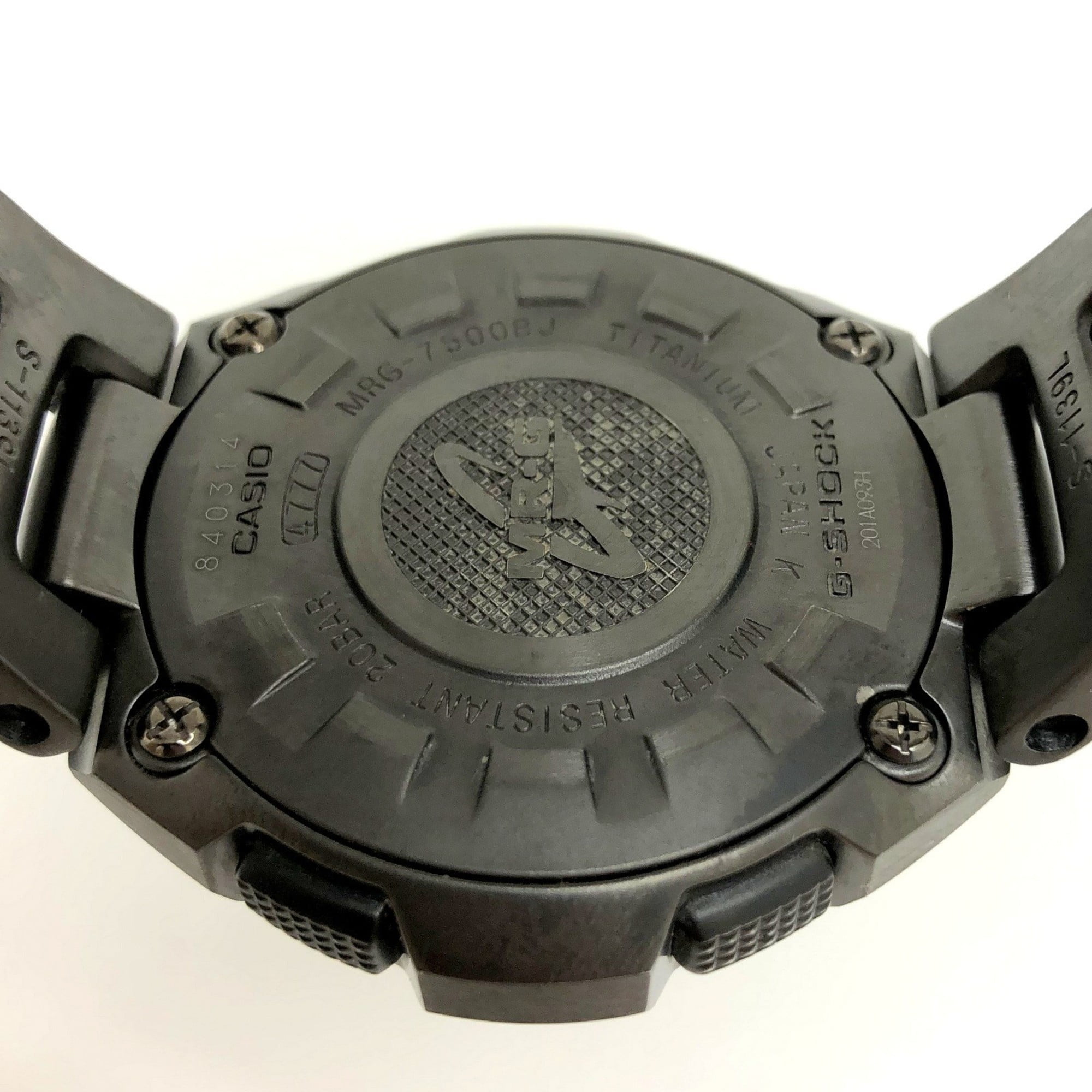 Pre-Owned CASIO Casio G-SHOCK Watch MRG-7500BJ-1A MR-G Top Grade Radio  Solar Tough Black Metal Band Titanium Men's World Time Analog Date  IT98JIZ44G17 