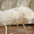 thumbnail image 3 of UBesGoo Nursery Rocking Chair, Modern Accent Chair with Padded Seat and Wooden Metal Frame, Long Pile Fabric Upholstered Glider Rocker, Comfy Nest Style, White, 3 of 9
