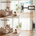 thumbnail image 6 of MountFTV Full Motion TV Wall Mount Bracket for 37"-90" TVs, Holds up to 132 lbs, Max 600x400mm, Fits 8″/12″/16″ Wood Studs, 6 of 8