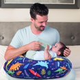 thumbnail image 7 of Nursing Pillow Cover for Breastfeeding Pillows - Dinosaur Breastfeeding Pillow Slipcovers for Baby Boys & Girls Ultra Soft Infant Nursing Pillowcase for Newborn - Blue, 7 of 7