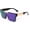 Black/Purple, variant on Sunglasses Men and Women Flat Top Square Frame UV400 Protection Trendy Visor Shades
