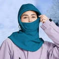 thumbnail image 2 of XIAOCHA Men’S Adjustable‑Fastener Balaclava Solid Hats Outdoor Fall‑Winter Snood,Blue, 2 of 4