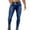 Navy, variant on QHFBli Mens Jeans Slim Fit Distressed Blue Stretch Buckle Tapered Leggings Long Denim Light Washed Jeans