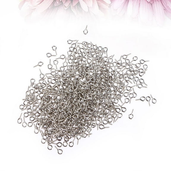 WRISTBIQUE Screw Eyes for Jewellery Making 300Pack Silver Color and Circular Eye Opening