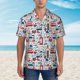thumbnail image 2 of Fotbe London Symbols1 Camisa Hawaiana para Hombre Unisex – Camisa Casual de Verano con Botones de Manga Corta de Algodón y Lino,3X-Large, 2 of 7