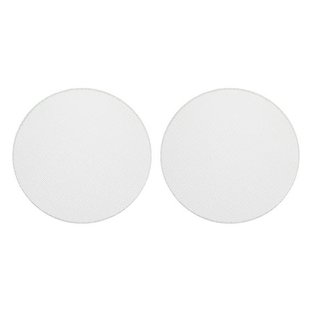2Pcs 6 Inch Speaker Grills without Frame, White Metal Mesh Speaker Grill