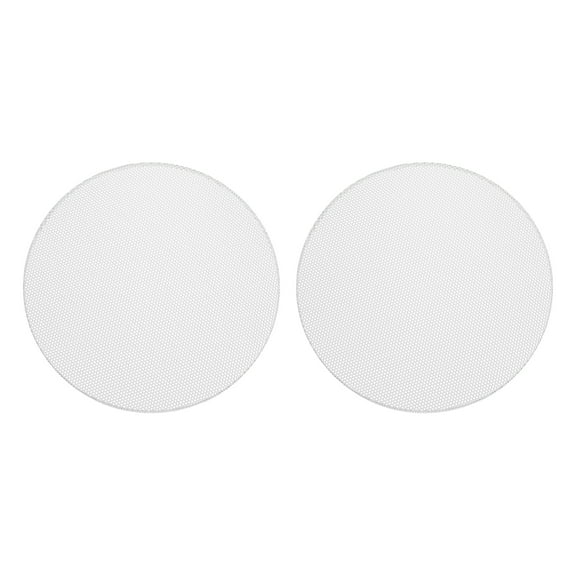 2Pcs 6 Inch Speaker Grills without Frame, White Metal Mesh Speaker Grill