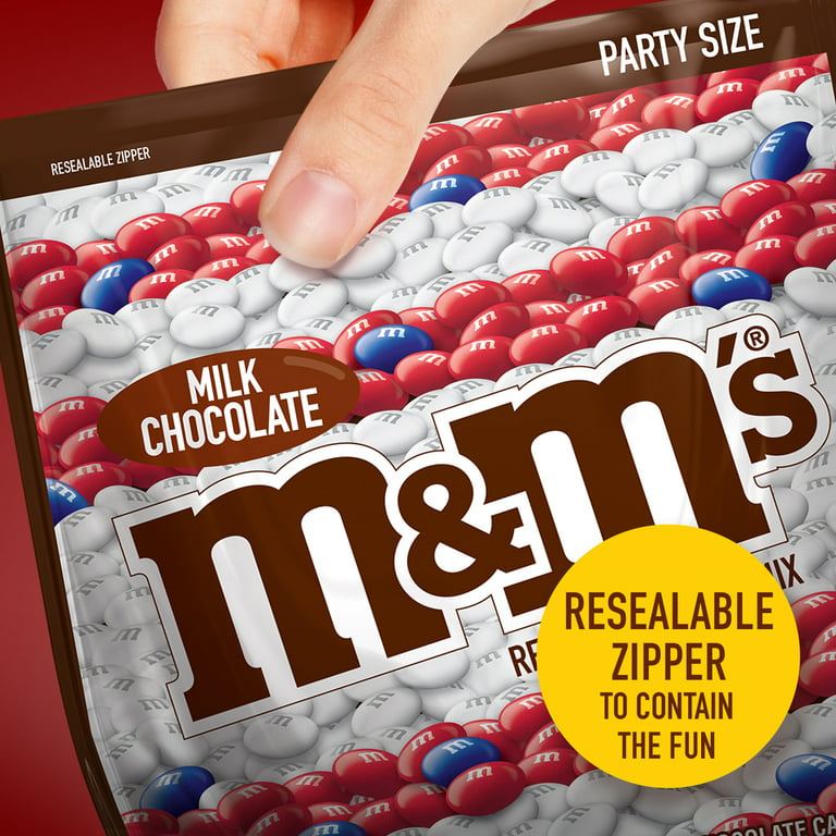 M&M's Summer Red, White & Blue Assorted Milk Chocolate Candy, Share Size,  3.14 oz Bag 3.14 oz