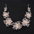 thumbnail image 1 of Raindrops Golden Bridal Hair Band with Rhinestone Alloy Design for Wedding and Special Occasions, 1 of 8