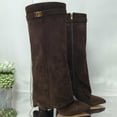 thumbnail image 6 of Women's Knee High Boots with Adjustable Buckle Strap Comfortable Heel for Fall Winter, 6 of 7