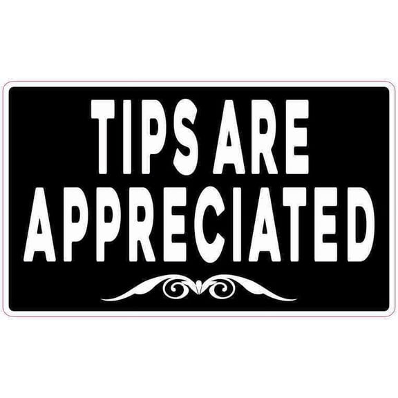 5in x 3in Tips Are Appreciated Magnet Vinyl Magnetic Business Sign Magnets