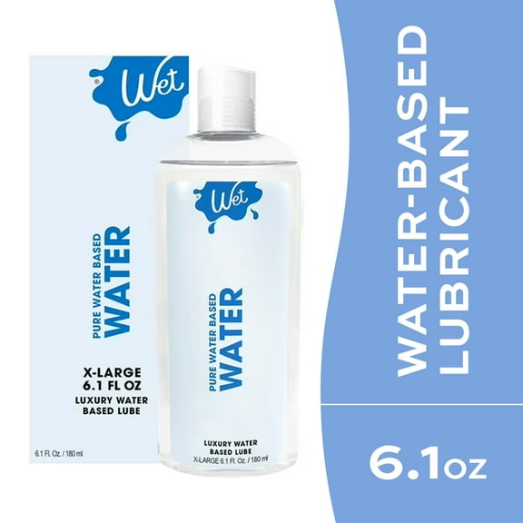 Wet Premium Water-Based Lube, Ultra Long Lasting Luxury Personal Lubricant, 6.1 fl oz