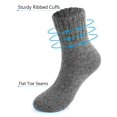 thumbnail image 5 of Lava 2 Pairs Wool Socks for Women Men Thick Thermal Hiking Winter Warm Crew Socks Heavy Soft Cozy Socks for Hiking Size 7-13 Green, 5 of 8