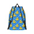 thumbnail image 2 of Honeii Cute Yellow Rubber Ducks Print Canvas College Laptop Backpack, Durable Rucksack Travel Notebook Bag School Backpack Book Bag for Men Women-Medium, 2 of 7