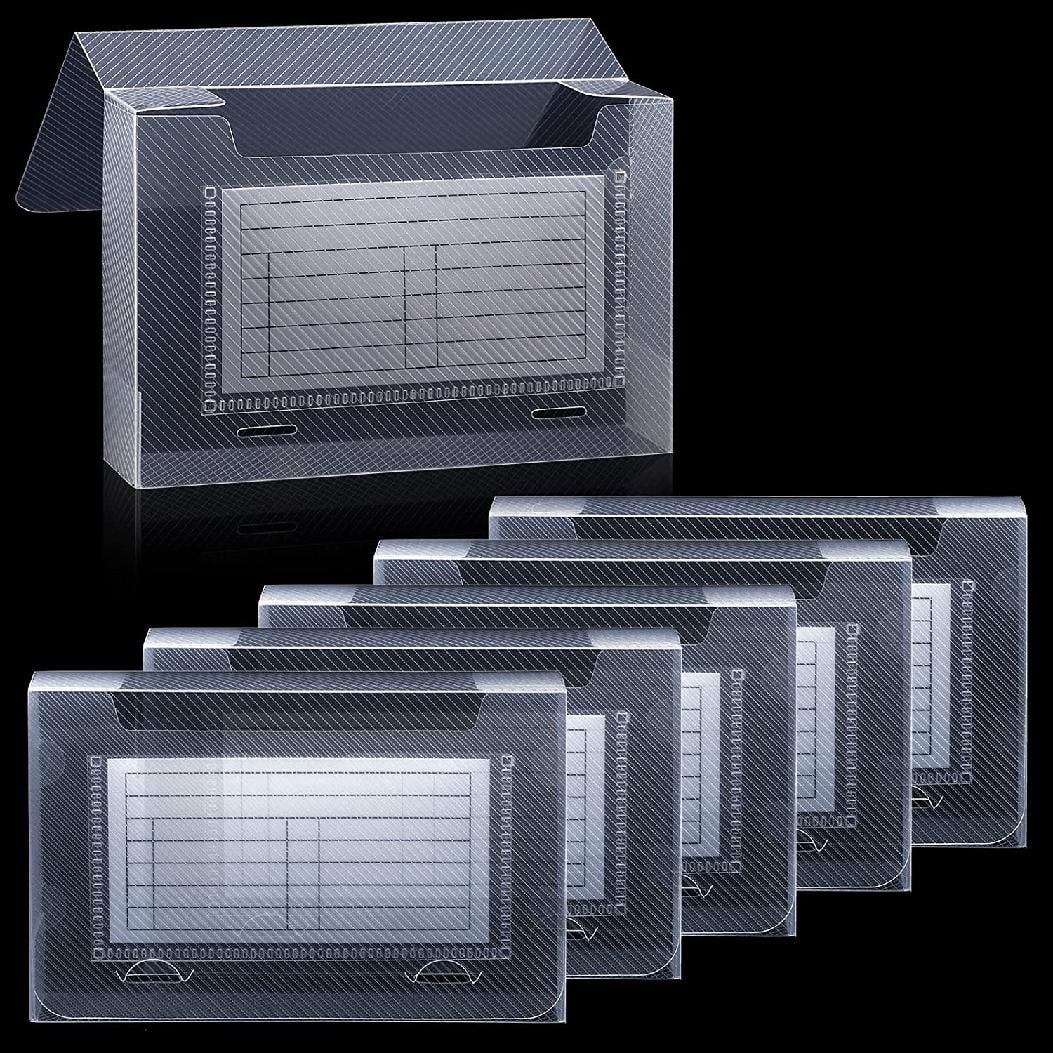 Plastic Flash Card Organizer Index Card Holder Index Card Box with 6