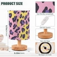 thumbnail image 3 of Bedside Desk Lamp LED Bulb Night Light USB Power Fabric Lampshade Table Lamps Yellow Purple Leopard, 3 of 7