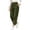 *Army Green, variant on VBVC Women's Cropped Pleated Capri Pants , Side Button Lounge Trousers For Women , Ladies' High Waisted Pants with Pockets, *Gray , Large