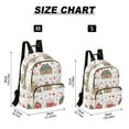 thumbnail image 2 of FORMRS Mini Backpack Purse for Women Travel Daypack Casual Shoulder Bag, Red Nordic Christmas House, 2 of 7