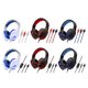 thumbnail image 2 of Injueey Auriculares para juegos Computadora Consola de juegos Estéreo Sonido envolvente Auriculares con cable de 3,5 mm Auriculares Cables de audio/vídeo blanco azul Luz, 2 of 6