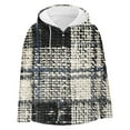 thumbnail image 5 of LOVZFMLL Jackets for Men's Check Print Pocket Long Sleeved Pocket Button Hooded Casual, 5 of 5