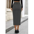 thumbnail image 3 of PRETTYGARDEN Women's Fall Midi Pencil Skirts Dressy Casual Work Office High Waisted Trendy Winter Corduroy Skirt with Slit, 3 of 9