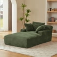 thumbnail image 7 of Lovableguy Oversized Chaise Lounge Chair Indoor,Corduroy Upholstered Single Lounge Couch,Cloud Sleeper Sofa Bed for Living Room,Bedroom,No Assembly Required,Green, 7 of 7