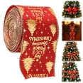 thumbnail image 2 of Ribbon 78.7"x2.5", Nylon Sheer Curling Wired Glitter Ribbon, Red/Gold, Holiday Ribbons for Crafts and Christmas Decorations, Gift Wrapping, 2 of 9