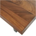 thumbnail image 5 of DecMode Wood Bench with Black Metal Legs, Brown, 5 of 9