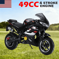 WETS 50cc Kids Dirt Bike -50cc Dirt Bike, Mini Bike with 4-Stoke Ages 8-14, Gas Power Motocross, Off Road Mini Motorcycle, Pocket Motorbike with Dual Headlights Brakes Rubber Handlebar