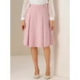 thumbnail image 3 of DARING DIVA Women's Vintage Button Decor Flared Midi Skirt XL Pink, 3 of 6