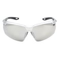 thumbnail image 2 of Men's Xloop Sunglasses Half Rim Shield Wrap Around Sports Shades UV400 Silver, 2 of 4