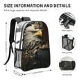 thumbnail image 4 of Honeii Noble Style Bald Eagle Print Clear Backpack Heavy Duty Transparent Bag 17" See Through BookBag for Women Men Adults Work Festival Sports Travel, 4 of 7