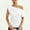 Z-White, variant on Womens Off Shoulder Casual Crop Tops Slim Fit Cute Y2K Going Out Tops Shirt Going Out Tops Trendy Cropped Tees Women's One Shoulder Top Pleated Glitter Top Slim Fit Glitter Party Shirt Black Xxl