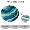 thumbnail image 6 of Blue and Gold Marble Shimmer Waves Pattern Round Fitted Tablecloth with Elastic Edge,Dining Table Cover Waterproof,Outdoor Round Tablecloth for Camping,Dining,Indoor and Outdoor, 6 of 7