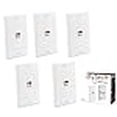 thumbnail image 3 of DIYTECH Premium Speaker Wall Plate - Speaker Wire Wall Plate Spring Loaded, Audio Wall Plate, Home Theater Wall Plate, Speaker Wall Plates for Home Theater Wall Mount Speakers - (5 Pack White), 3 of 4