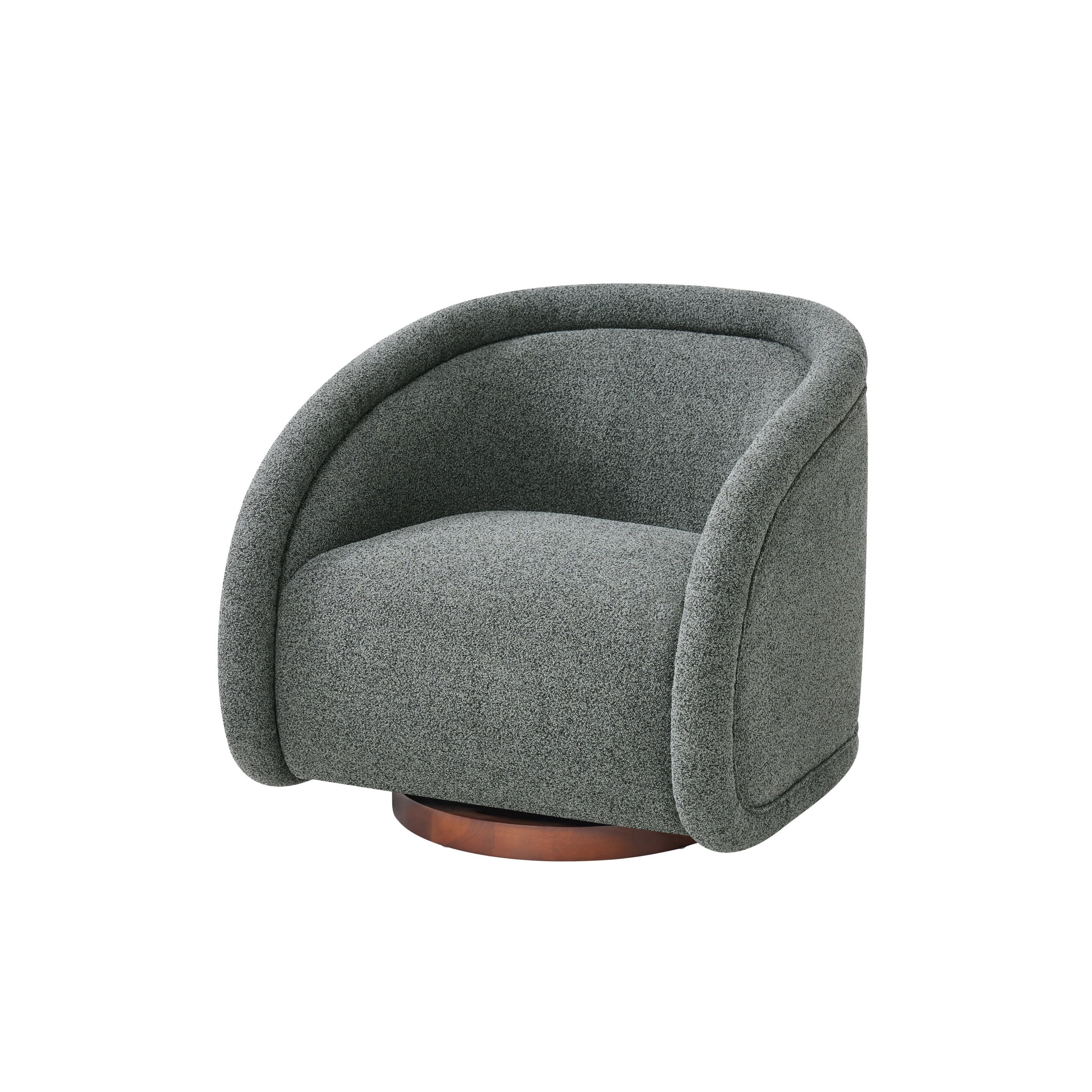 Christopher Knight Home Bouclé Swivel Accent Chair with 360 Rotating Base, Green