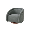 thumbnail image 3 of Christopher Knight Home Bouclé Swivel Accent Chair with 360 Rotating Base, Green, 3 of 8