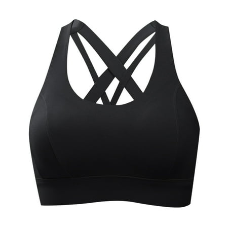 XFHLMJFF Sports Bras for Women High Support Racerback Wireless With Fixed Cups High Impact Side Control Workout Bra