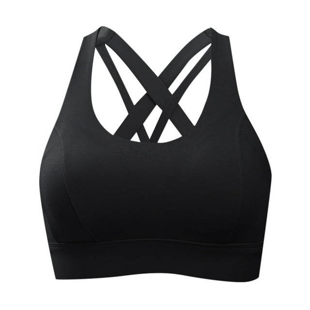 TSADFHJI Women's Color Block Wireless Sports Bra with Fixed Cups Back Design for Chest Support and Side Control Bras for Women Crotchless Bodysuit Women Bras Dress Up Bras for Women Fishnet Black M