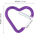 thumbnail image 4 of Wabjtam 12 piezas llavero en forma de corazón mini mosquetón pequeño - 5 cm de aluminio duradero de liberación rápida y bloqueo automático clip con resorte en forma de D para el hogar, 4 of 4
