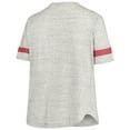 thumbnail image 3 of Women's Heathered Gray Oklahoma Sooners Plus Size Lace-Up V-Neck T-Shirt, 3 of 3
