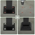 thumbnail image 5 of 3 Step Handrails for Outdoor Steps, Wrought Iron Stair Railing Fits 1 to 3 Steps, Metal Hand Rail with Installation Kit, Staircase Handrails for Concrete, Porch, Deck, Exterior Steps, Black, 5 of 9